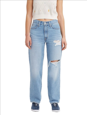 Levi's Women's Jeans Baggy 94 Size 27 Medium blue Distressed